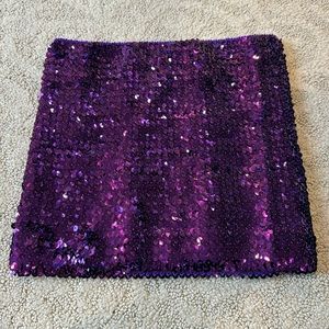 Purple sequin tube top NEW NEVER WORN